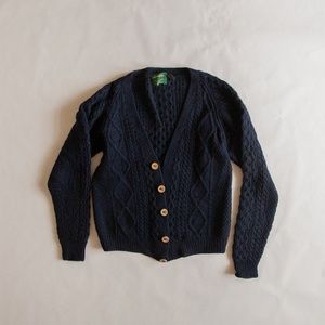 Vintage wool knit cardigan